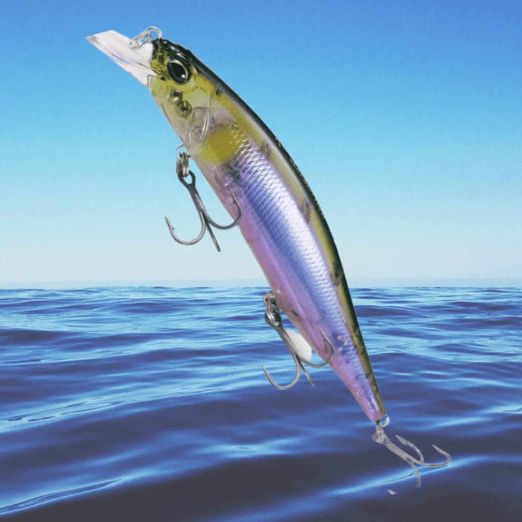  Jerkbaits are designed to mimic injured baitfish. These lures possess a slender profile with multiple treble hooks and are known for their suspending or slow-sinking nature. 
